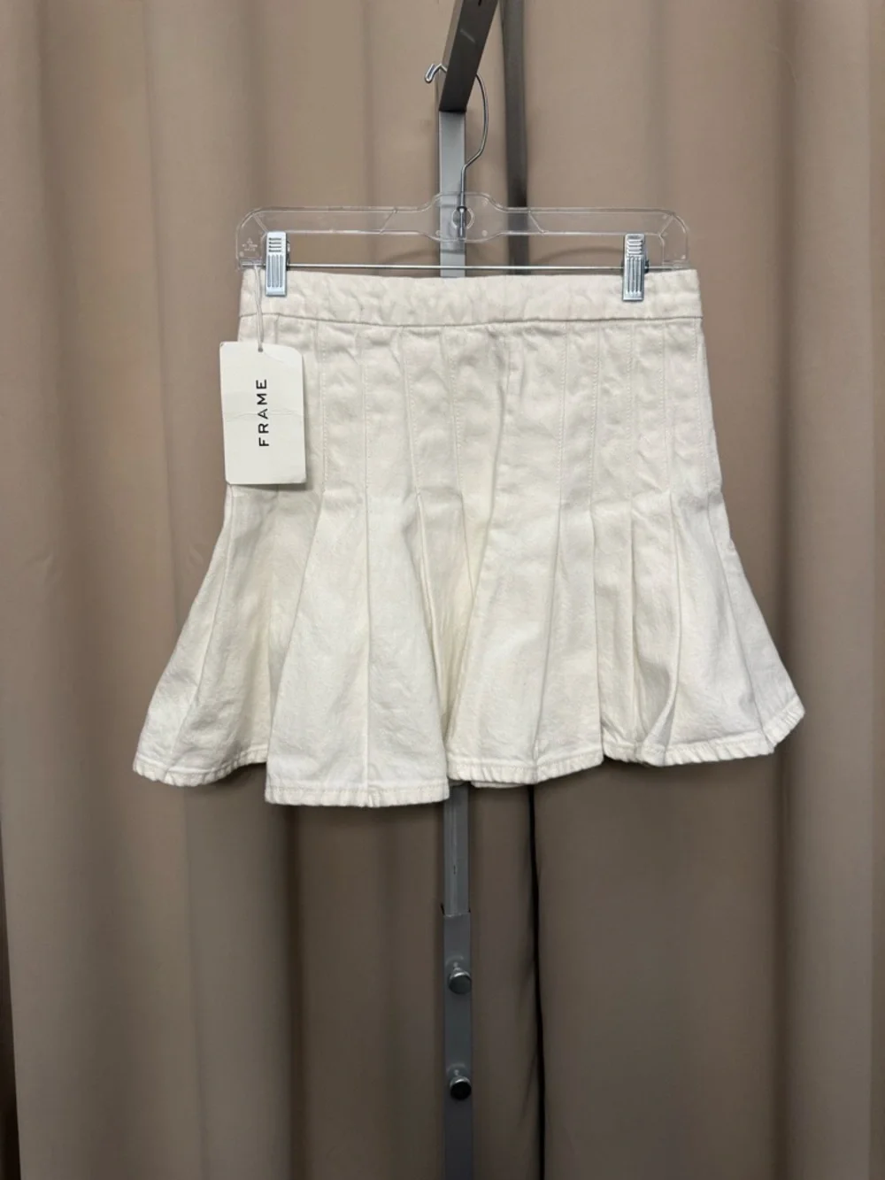 Frame Women's Pleated Denim Tennis Skirt size 27